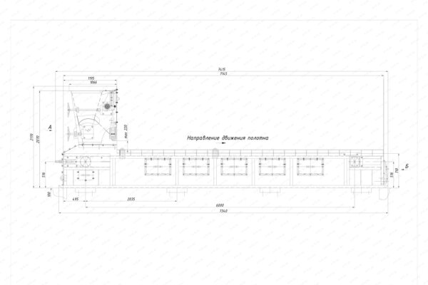 Топка с ленточным полотном ТЛПХ-1.4/6.0 чертеж